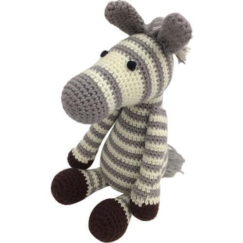 Catoon Zebra Doll Crochet Kit Crochet Characters For Beginners DIY Knitting Kit Fluff Stuffed Toy Mother Gifts