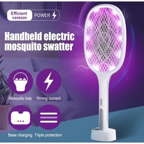 Summer Bug Racket LED Rechargeable Mosquito Killer Lamp With UV Light Fly Insect Killer Indoor Outdoor Insect Trap