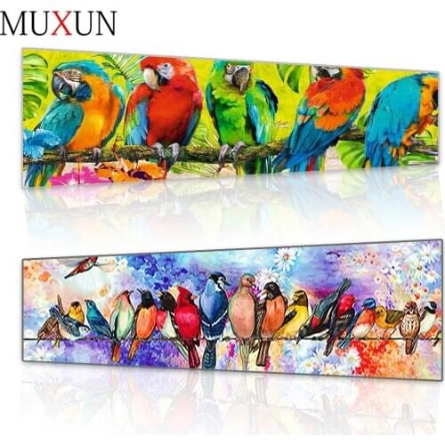 Muxun Full Square Drill 5D Diy Diamond Painting Cartoon Birds 3D Embroidery Set Cross Stitch Mosaic Decor Gift Handmake Sp236