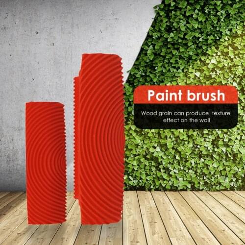 2pcs Rubber Imitation Wood Grain Paint Texture Roller Brush Practical Multi-functional Durable Wall Painting Sets