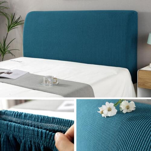 New Elastic Bedhead Cover All-inclusive Bed Head Cover Solid Color Bed Head Back Protection Headboard Dust Cover Bedroom Decor