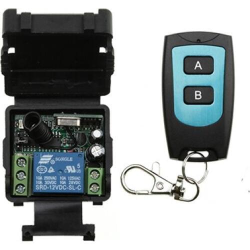 DC12V 24V 1CH 1 CH Radio Controller RF Wireless Relay Remote Control Switch Transmitter+Receiver Garage Doors /window /lamp