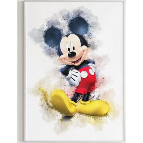 Self-adhesive Wall Stickers Watercolor Anime characters Wall Art Posters and Prints Wall Pictures for Living Room Decor