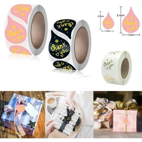 Thank You Stickers Snow New Year 500pcs/roll Small Business Xmas Labels Stickers, For Gift Packaging &online Sellers 1,1.5inch