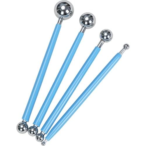 Ultra light clay soft pottery fondant tool metal stainless steel carving pen knife 4 Pill sticks group surface plastic