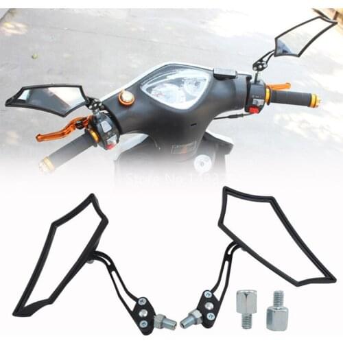 Motorcycle Accessories Pentagonal Modified Rear View Mirror Side View Mirror Fit for Most Motorcycle Model 8mm & 10mm Screw Hole