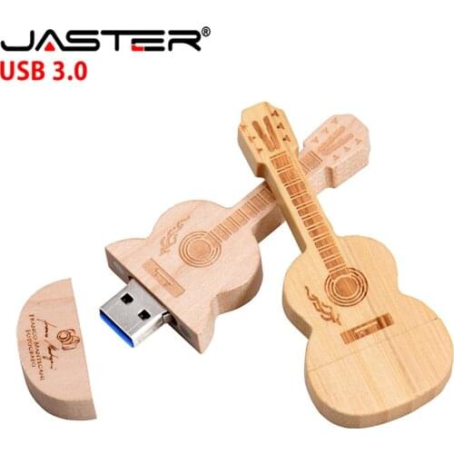 JASTER (1 PCS free LOGO) wooden guitar violin music usb flash drive hearts pendrive 4GB 16GB 32GB 64GB 128GB customer LOGO