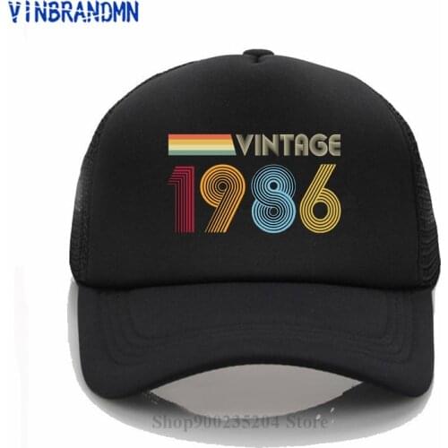Retro 80s casual hat Vintage 1986 Baseball caps men women birthday gift summer hats Born in 1986 youth Ajustable Snapback Hats