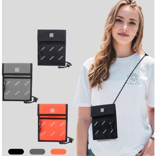 Travel Hanging Passport Cover Nylon ID Card Ticket Holder Multifunction Waterproof Credit Wallet RFID Lanyard Passport Bag Women