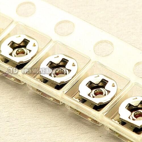 10pcs 3X3 100R 100 ohm Patch Adjustable Potentiometer Resistance Single-turn Accuracy 20% EVM3ESX50B12