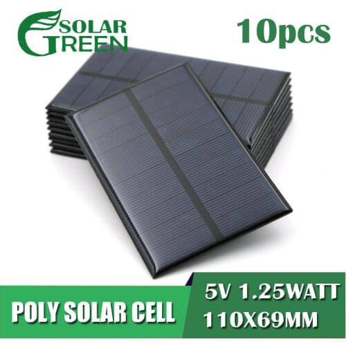 1.25W 1.25Watt 5V 250mA Solar Panel Polycrystalline Silicon DIY Battery Charger Module Mini Solar Cell wire toy