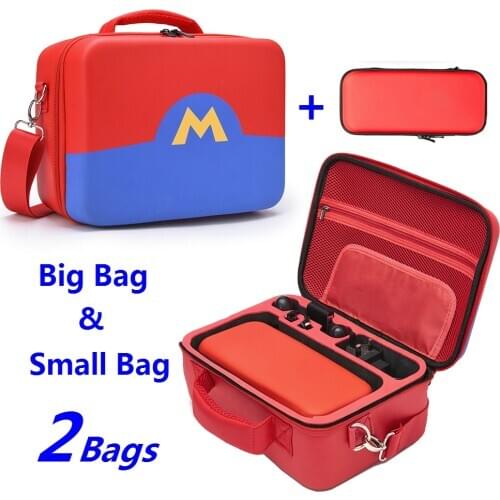 2 in 1 Big Capacity Bag and Small Bag EVA Hard Carrying Storage Bag Case For NS Switch Console Travel Bag Protective Cover Shell