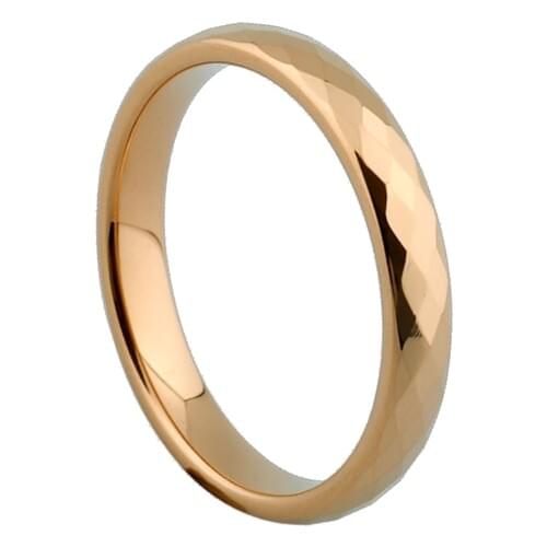 3mm High Polishing Multi Faceted Prism Cut Tungsten rings for women men female gilffriend Gift Jewelry