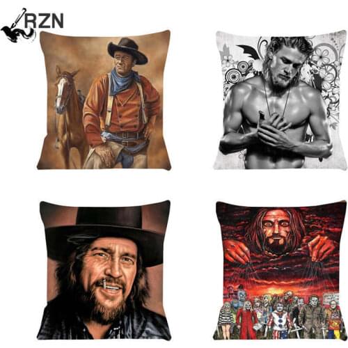 45x45cm Cushion Cover Waylon Jennings Stills Pillow for chairs Home Decorative cushions for sofa Throw Pillow Cover