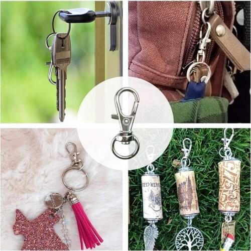 50Pcs/Lot Fashion Bag Clasps Lobster Swivel Keychain Trigger Clips Snap Hook Keyring Holder Jewelry Accessories