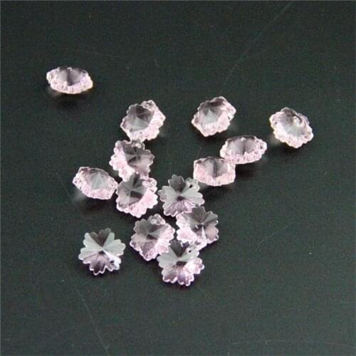 100pcs/Lot 14mm Colored Crystal Snowflake Beads In 1 Hole Crystal Glass Loose Beads Jewelry Making DIY Accessories