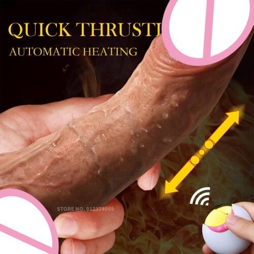 Remote Thrusting Dildo Vibrators for Women Huge Dick Lesbian Sex Toys Adult Erotic Machine Realistic Penis Female Masturbation