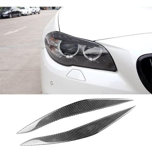 Headlights Eyebrows Eyelids Trim Cover Moulding Sticker for BMW 5 Series F10 F11 2014-2017 Car Decor Accessories
