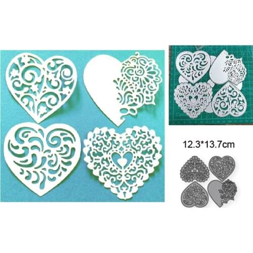 Heart shape Wedding Christmas 2021 new metal cutter mould diy photo album scrapbook card making stamp embossing decoration mould