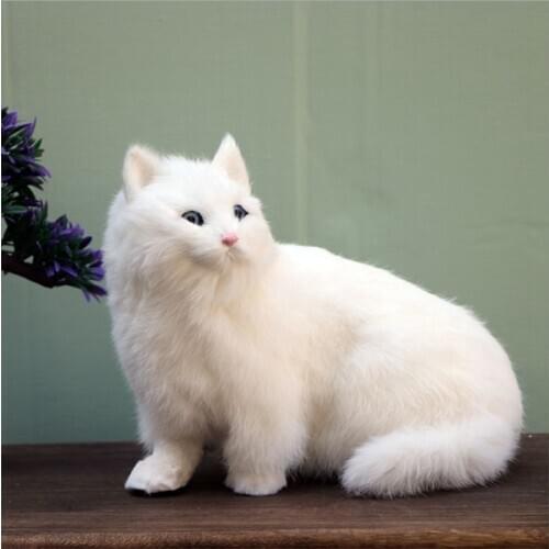 Simulation animal cat doll childrens toy fake cat persian cat model plush toy novelty decoration birthday gift DY80056