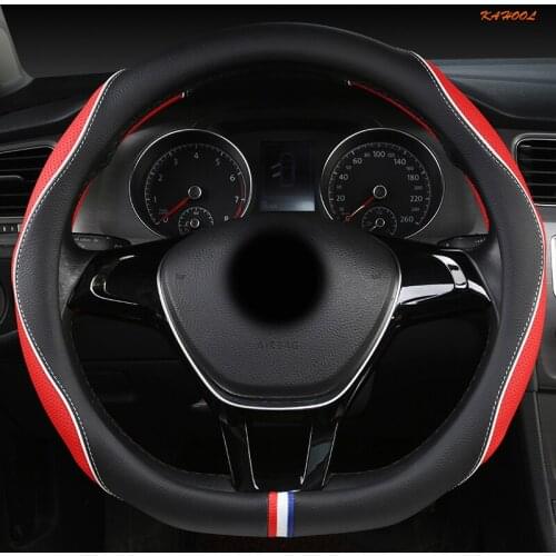 KAHOOL Leather Car Steering Wheel Cover For Opel Astra J G Insignia Zafira a b Corsa d Mokka Vivaro Meriva