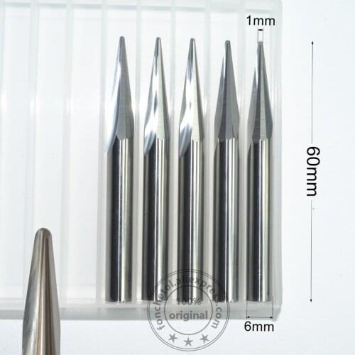 6mm*R0.5*60L,5pcs,Free shipping Taper Ball nose End Mill,CNC milling Cutter,Solid carbide tool,woodworking router bit