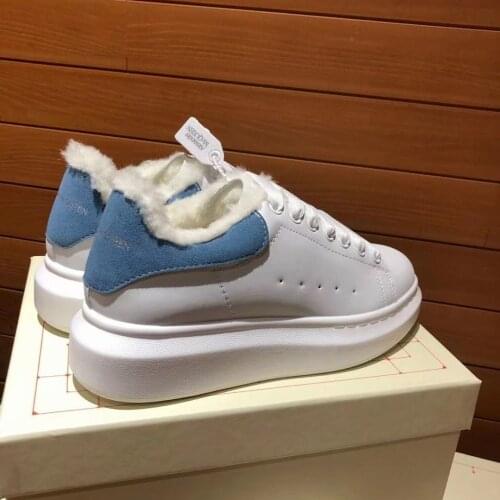 Women Casual Vulcanize Shoes Running Sneakers Fashion Plush Warm White Couple Sorts Shoes Platforms Kids Lady Flats Shoes 34-44