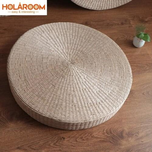 30cm 40cm Tatami Cushion Meditation Cushions Round Straw Weave Handmade Pillow Floor Chair Seat Mat Home decor cojin redondo