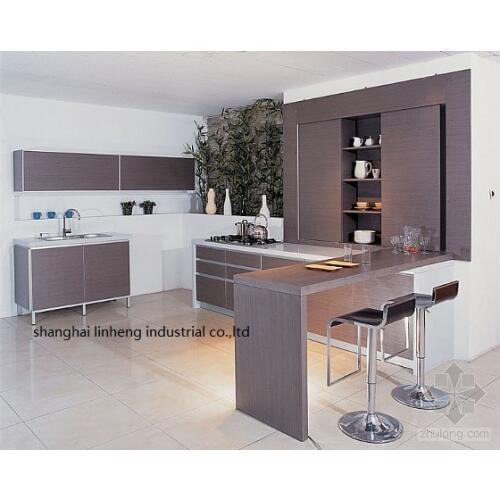 Melamine/mfc kitchen cabinets(LH-ME004)