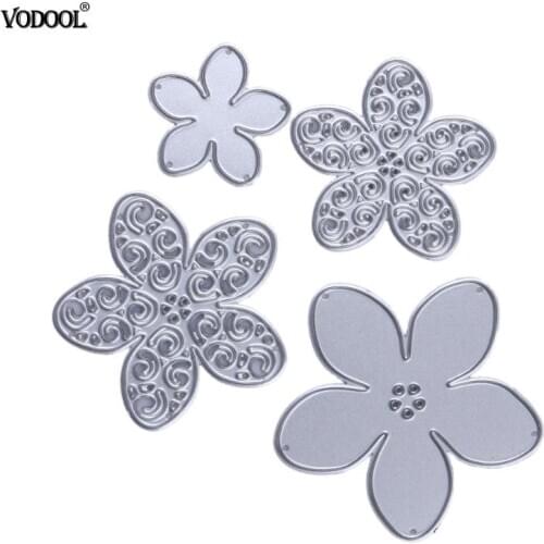 DIY Metal 4 size Flower Cutting Stencils Tenplate for Scrapbooking Photo Album Student Stationery Gift School Office Supplies