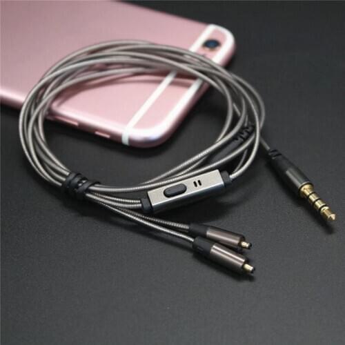 Upgraded Replacement for X3 Irock A8 VJJB N1 Earphone Headphone Cable Cord With Mic Volume Control for xiaomi iphone mp3 DC Plug