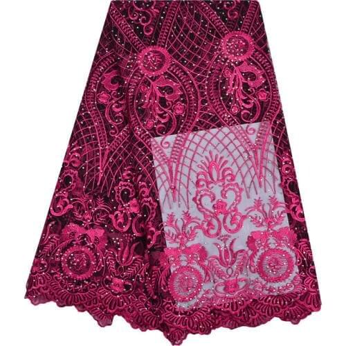 Latest African Laces Fabrics Embroidered Stones African French Tulle Lace Fabric 2018 African French Net Lace Fabric 1182