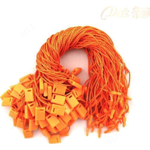 Orange Hang Tag String For Paper Tag 7'' Garment Hang Tag Cords 100 Pieces Free Shipping