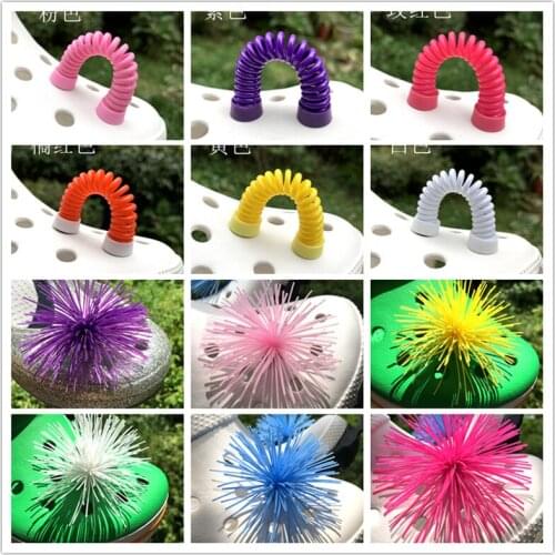 Tassel Domination Circle Croc charms Designer DIY telephone line Shoes Decaration for croc JIBZ Clogs Kids Boys women Girls Gift