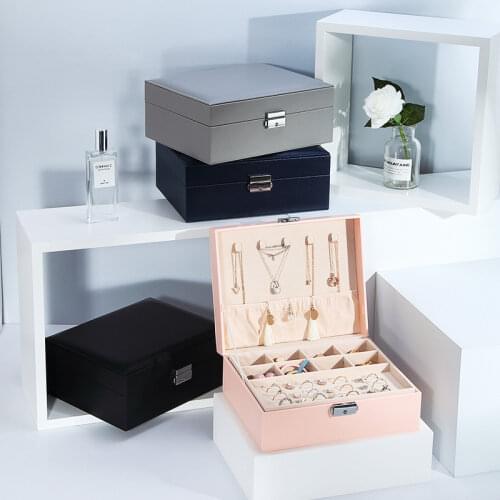 Jewelry Organizer Large European Jewelry Box High Capacity Jewelry Casket Makeup Storage Box Beauty Travel Box Jewelry Holder