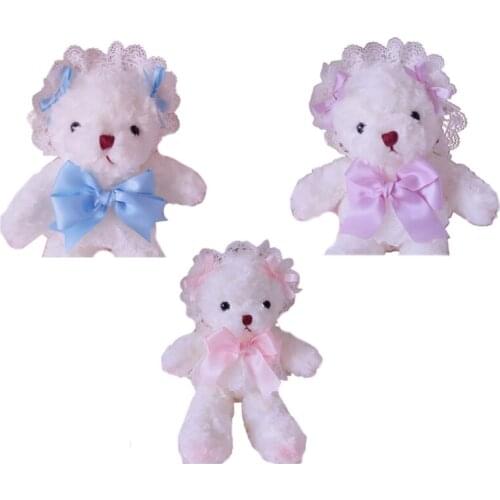 Bear Bag Lolita Lolita Handmade Bear Bag Messenger Backpack Soft Girl Cute Lolita Bear Plush Shoulder Bag Female Korean