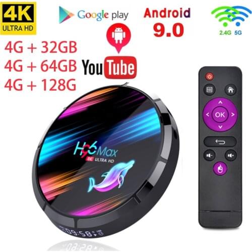 H96 MAX X3 Android 9.0 TV Box 4GB 128GB Amlogic S905X3 Quad Core BT Wifi 8K H96MAX X3 RAM 4GB & ROM 128GB 64GB 32GB Set Top Box