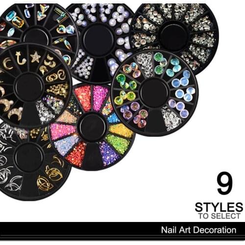 Nail Art Decoration Rhinestone Stones Metal Rivets Nail Crystal Charms Gems DIY 3D nails Accessories Manicure Jewelry