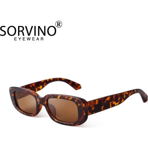 Classic Retro Square Sunglasses Women Men Brand Vintage Small Rectangle Sunglass For Female Trend Leopard Frame Sun Glasses Gift