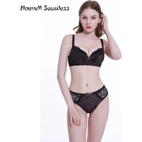 Nouvelle Seamless Sexy Lace Straps Bra Women Underwear Push Up Bras Plus Size Bra Add Two Cups Underwire Brassiere B Cup C