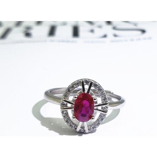 WYJZY Inlaid colored zircon ladies engagement silver ring fashion ladies wedding jewelry anniversary gift