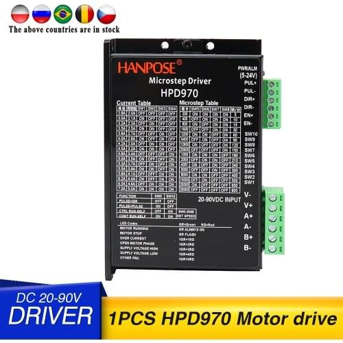 1PCS Driver HPD970 Nema 23 Stepper Motor 2.8A DC20-90V 1 axis Stepping Motor CNC Engraving