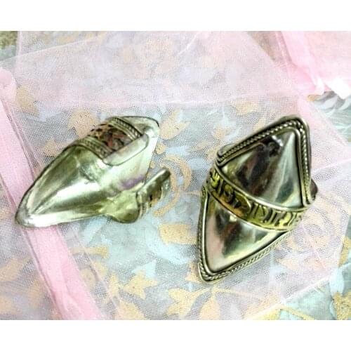 1 Piece Gold color Tibet Silver tine Ring Om Mani Padme Hum Mantra Buddhism Nepal Ring Adjustable charm Party Unisex Gift