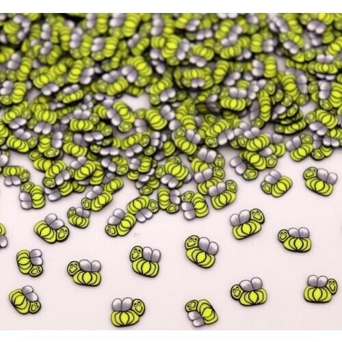 10g/Lot Little Bee Slices Sprinkles For Slime Supplies Toy Polymer Clay Charms Accessories Addition For Fluffy Clear Slime