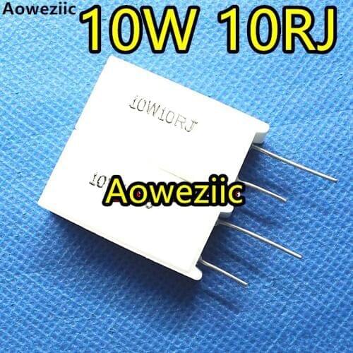 5pcs/lot) 10W 10 ohm +/-5% Vertical cement resistor / 10W10R 5% Cement resistance / 10W 10RJ Ceramic resistor