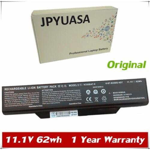 7XINbox 11.1V 60wh Original N350BAT-6 N350BAT-9 Laptop Battery For Clevo 6-87-N350S-4D7 6-87-N350S-4D8 3ICR19/65-2