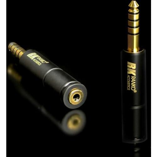 RANKO ACOUSTICS RCP-142 24K Gold-Plated Phosphor Bronze Copper Housing 4.4mm(M) to 2.5mm(F) Adaptor