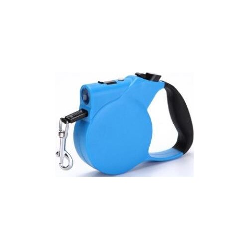 Lighted Roller Automatic Dog Collar 3 Meters Blue