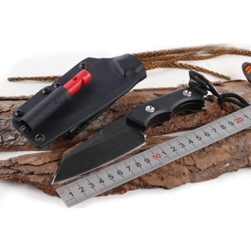 Free shipping Farmer-DAO Full Tang Fixed Blade Knife D2 Steel Straight Knife Tactical Hunting Knife High density G10 Handle