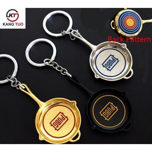 Game Playerunknowns Battlegrounds PUBG Model New Style Pan Keychains Of Hot Game Metal Key Chain Player Souvenir Gifts